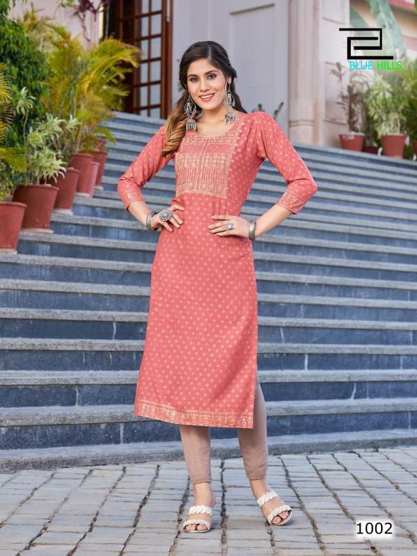 Blue Hills Freddy Plus Size Rayon Designer Kurti Collection